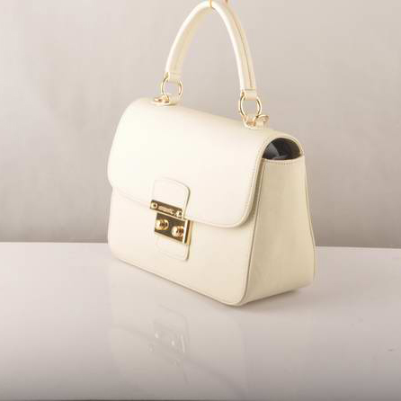 7428 Miu Miu Tote Flap Borse in pelle di vitello 7428 Bianco